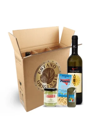 cominatiepakket 2 wijnen en 3 delicatessen