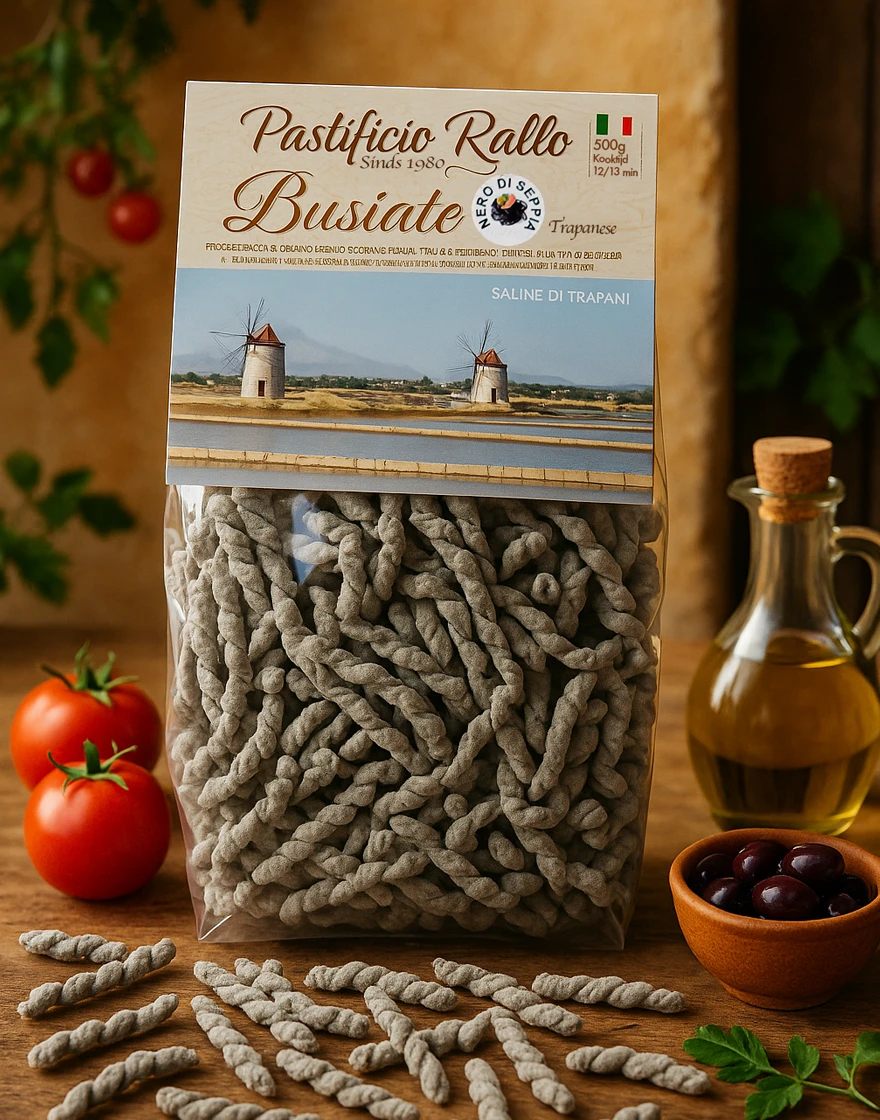 Inktvis busiate pasta